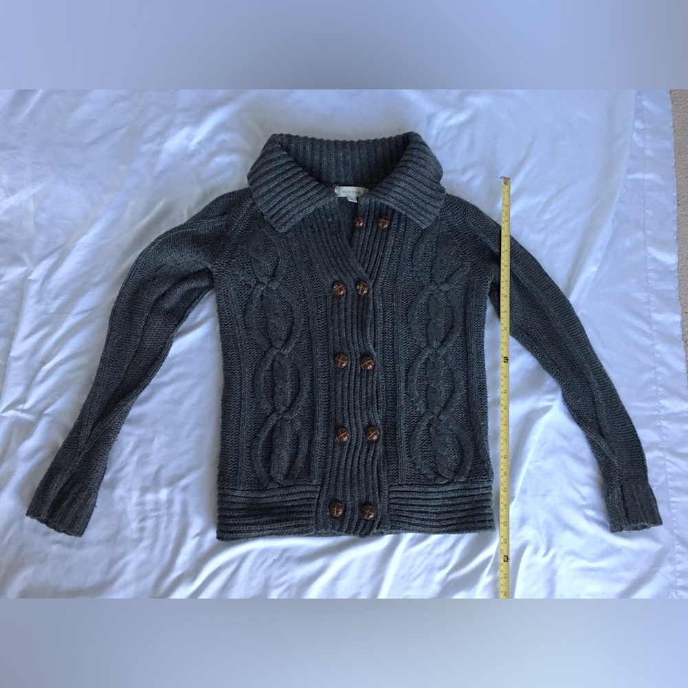 Merona grey wool button down sweater coat.